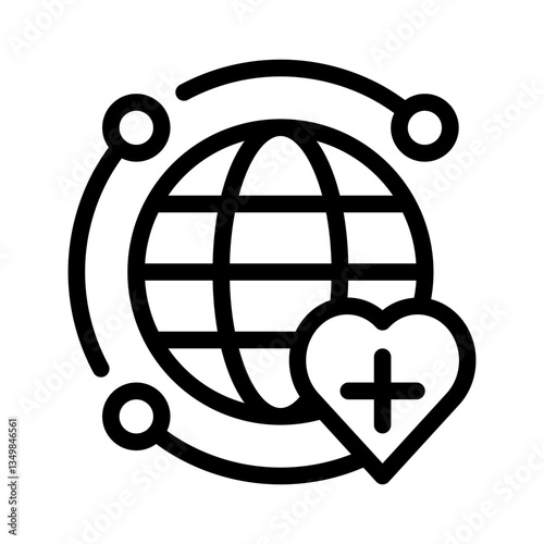 global aid line icon