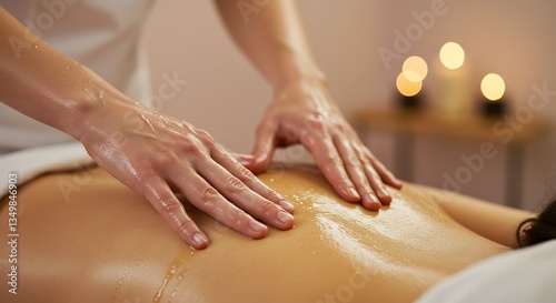 Wallpaper Mural woman receiving a back massage treatment Torontodigital.ca