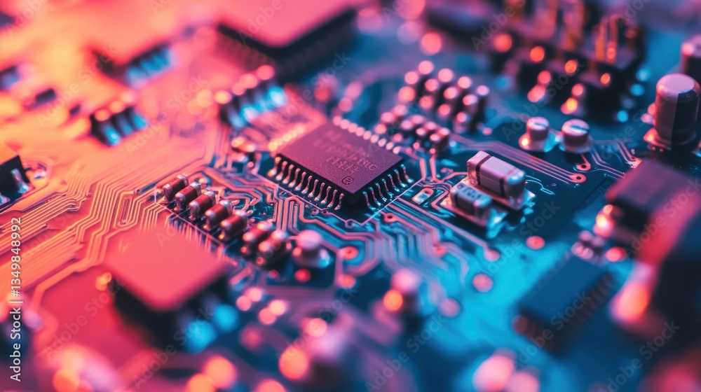 Obraz premium Circuit Board Close Up