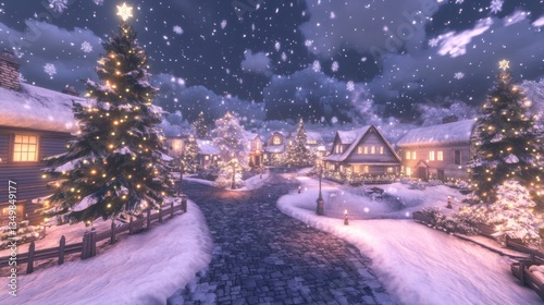 Enchanted Winter Village: A Christmas Eve Night