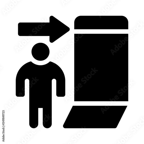 evacuation glyph icon