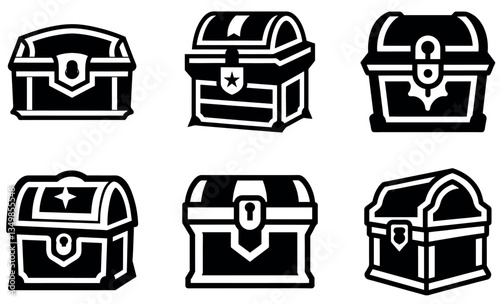 Vector Illustration of Different Treasure Chests
