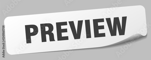preview sticker. preview label