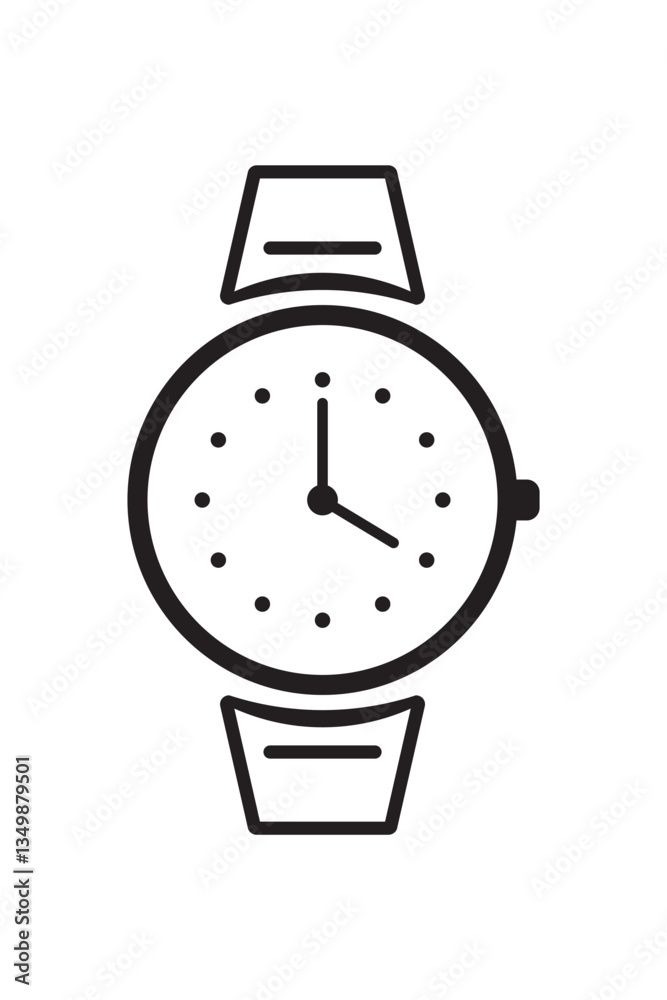 Smart watch or wrist watch icon on white background. Round shape wrist watch icon. Time icon, clock icon and alarm clock icon vector symbol. Vector illustration.
Smart watch or wrist watch icon on white background. Round shape wrist watch icon. Time icon, clock icon and alarm clock icon vector symbol. Vector illustration.