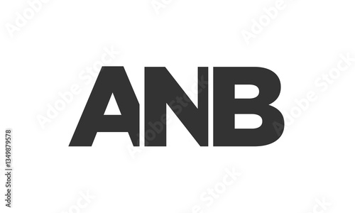 Free Download ANB logo design template with strong and modern bold text. Initial based vector logotype featuring simple and minimal typography. Trendy company identity. - GFXLoad