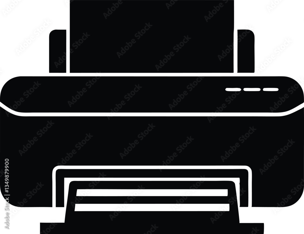 Printer icon black silhouette vector,print machine clipart Printer icon black silhouette vector,print machine clipart