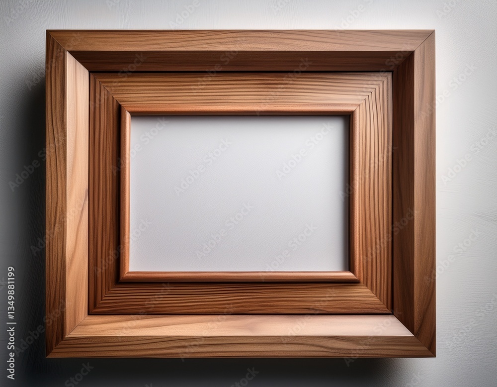 Sleek wooden picture frame with a natural sheen Sleek wooden picture frame with a natural sheen