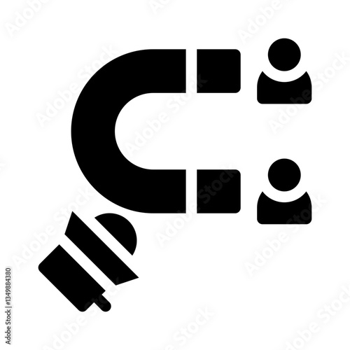 lead generation glyph icon