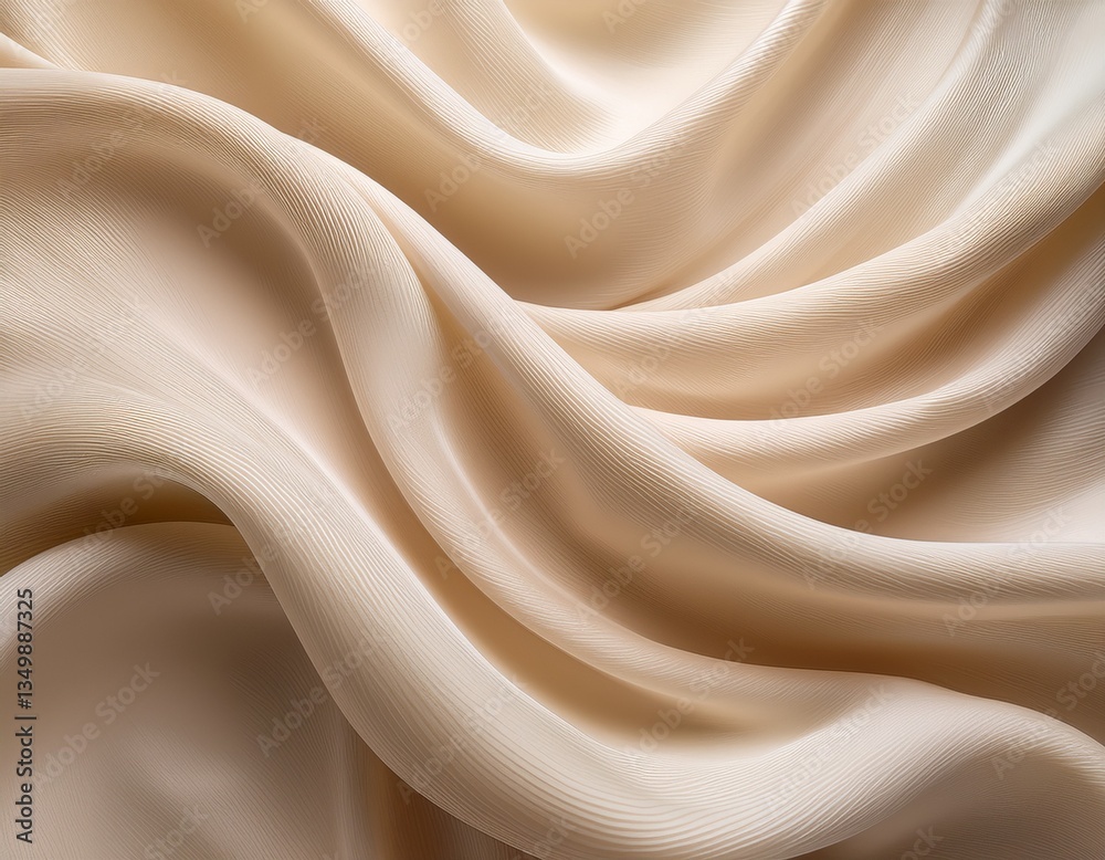 Fototapeta premium A textured creamy swirl of light beige with flowing patterns evoking calm and grace