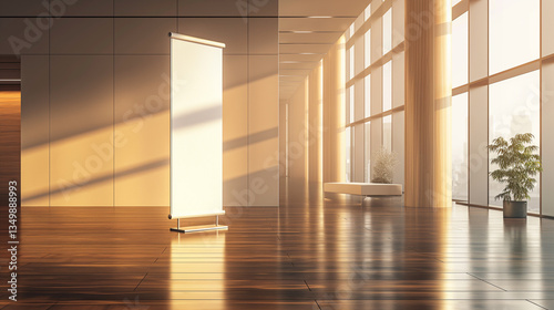 Customizable Roller Banner Mockup for Exhibitions