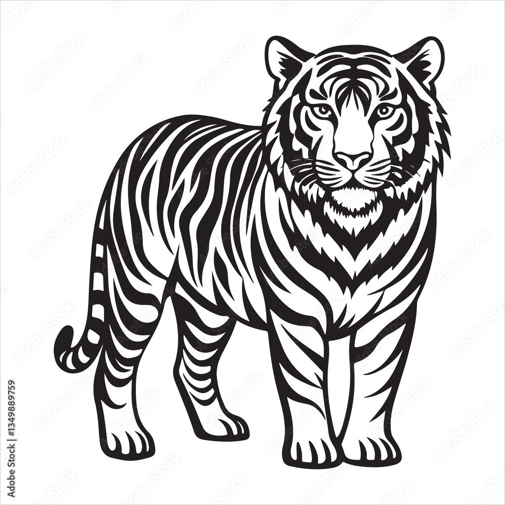 Fototapeta premium Striped Tiger Artwork