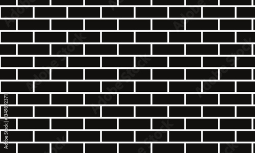 abstract geometric black brick wall pattern.