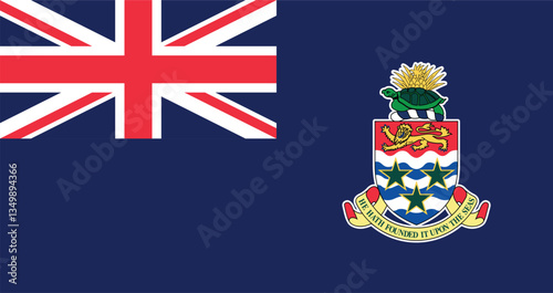 Flag of the Cayman Islands, Flat Vector Illustration 