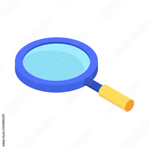 Magnifying glass isometric icon
