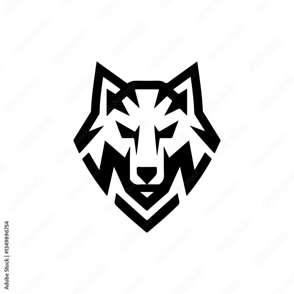 Wolf head. Wolf emblem. Modern style wolf sign. Vector illustration Wolf head. Wolf emblem. Modern style wolf sign. Vector illustration