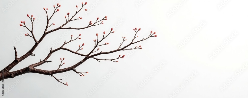 Branches stretch out from the top of a white backdrop, curved and twisted in every direction, crisp, texture, white Branches stretch out from the top of a white backdrop, curved and twisted in every direction, crisp, texture, white