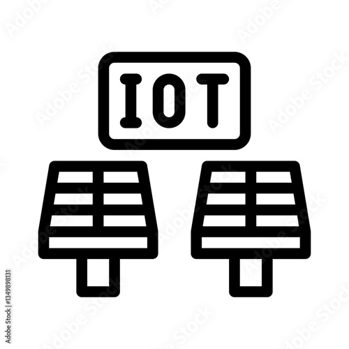 smart grid line icon
