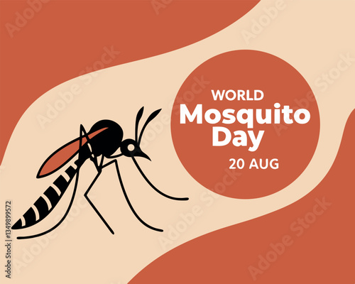 World Mosquito Day August 20th: Mosquito Silhouette and Disease Awareness
