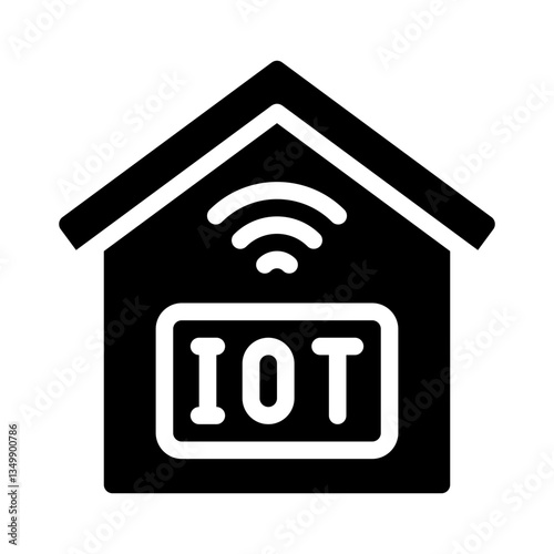 smart home glyph icon