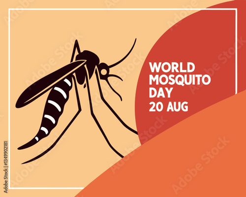 World Mosquito Day August 20th: Mosquito Silhouette and Disease Awareness