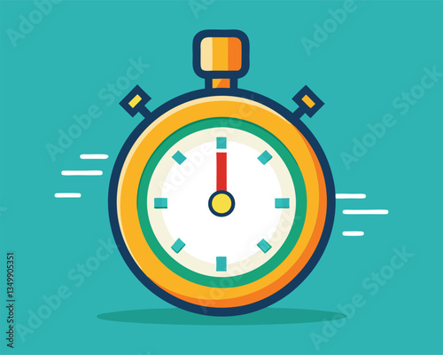 Stopwatch Icon. Time Management & Speed Measurement