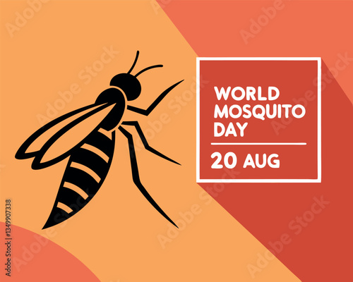 World Mosquito Day August 20th: Mosquito Silhouette and Disease Awareness