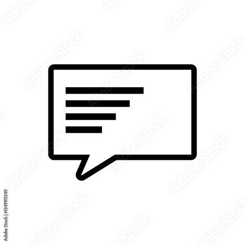 Chat Message Bubbles outline Icon Vector. Talk bubble. Communication icons. SMS. Chatting icons