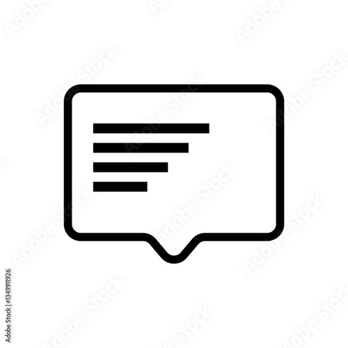 Chat Message Bubbles outline Icon Vector. Talk bubble. Communication icons. SMS. Chatting icons