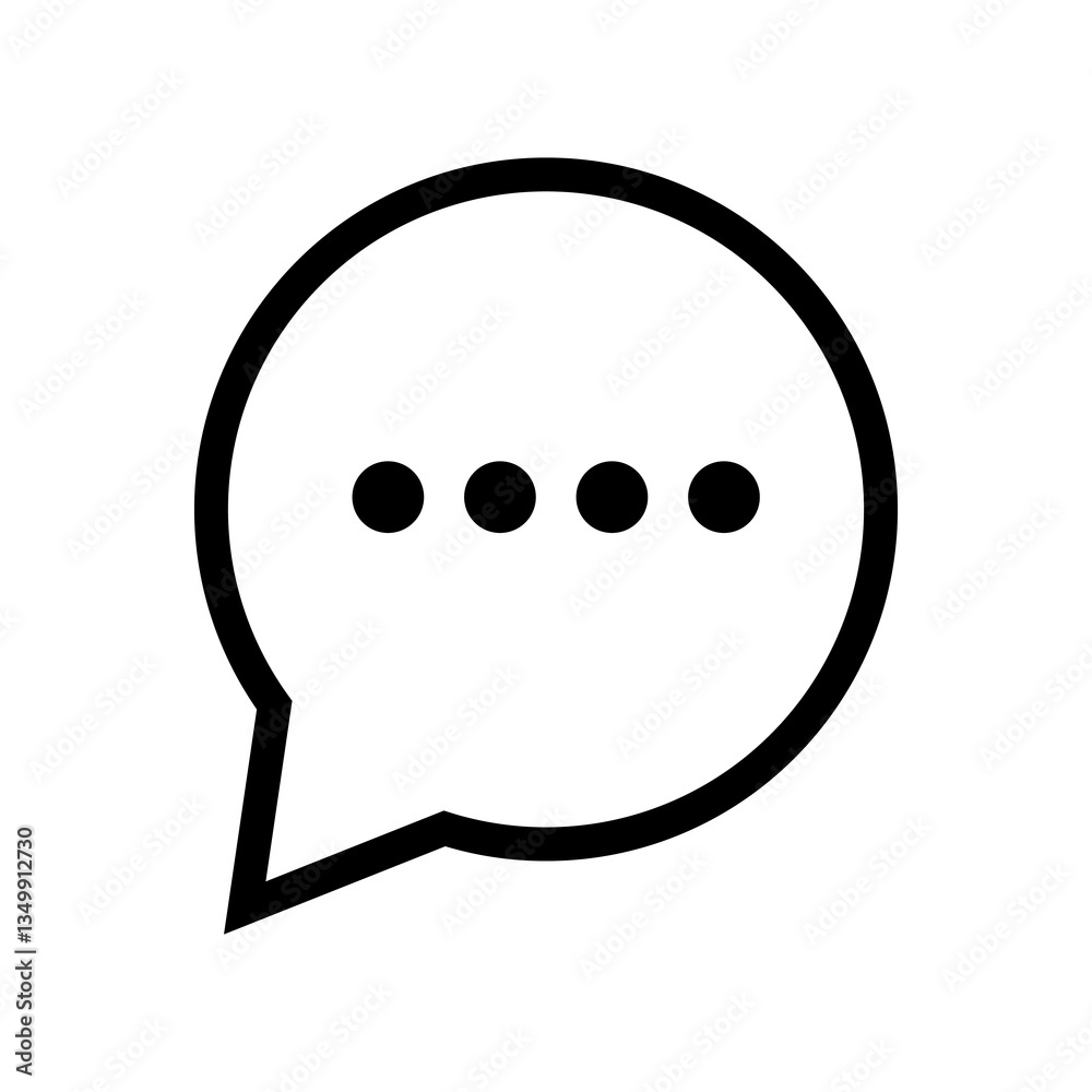 Chat Message Bubbles outline Icon Vector. Talk bubble. Communication icons. SMS. Chatting icons Chat Message Bubbles outline Icon Vector. Talk bubble. Communication icons. SMS. Chatting icons