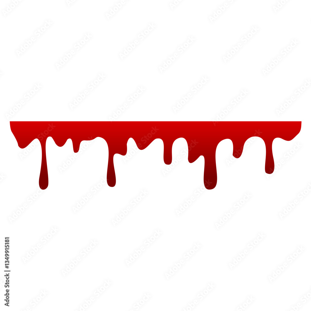 Red Blood Drop Dripping Icon, Vector Isolated on white background Red Blood Drop Dripping Icon, Vector Isolated on white background