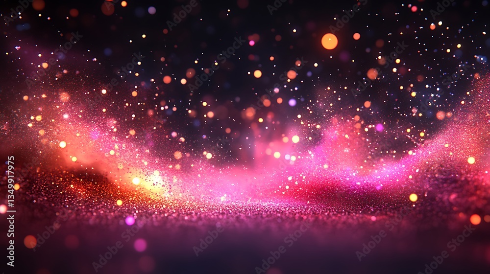 Fototapeta premium Abstract Sparkling Cosmic Glow.