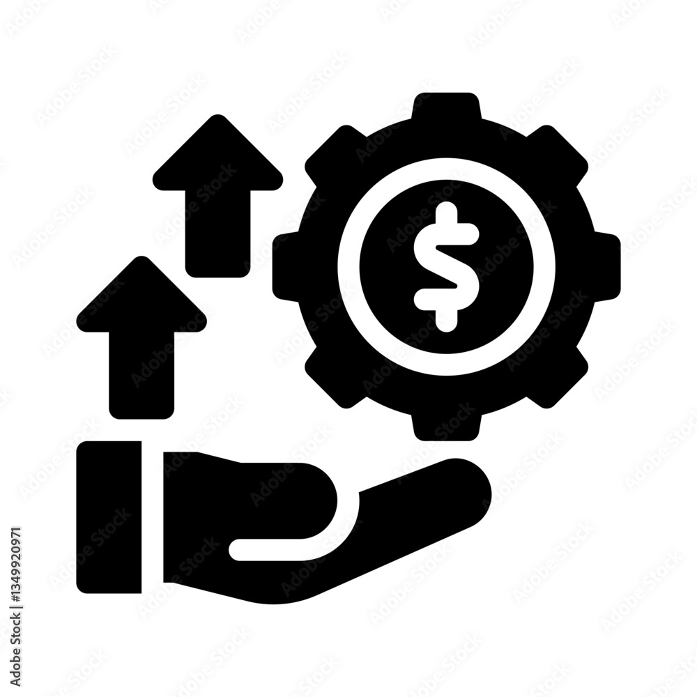 Obraz premium wealth management glyph icon