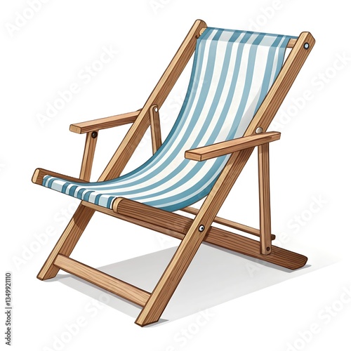 Isolated Beach Chair on White Background – Easy One-Click Background Removal