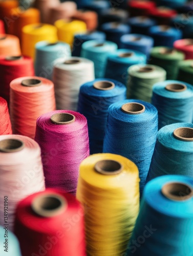 Stacked thread spools