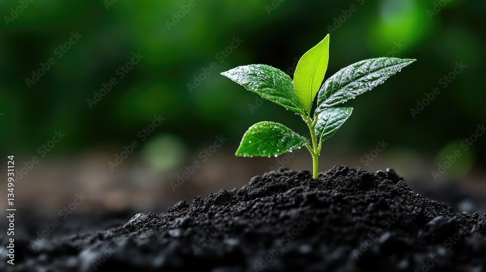 Young sprout emerging from fertile soil (5) Young sprout emerging from fertile soil (5)