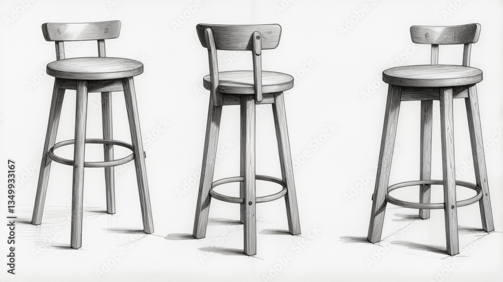 Fototapeta premium black and white chair