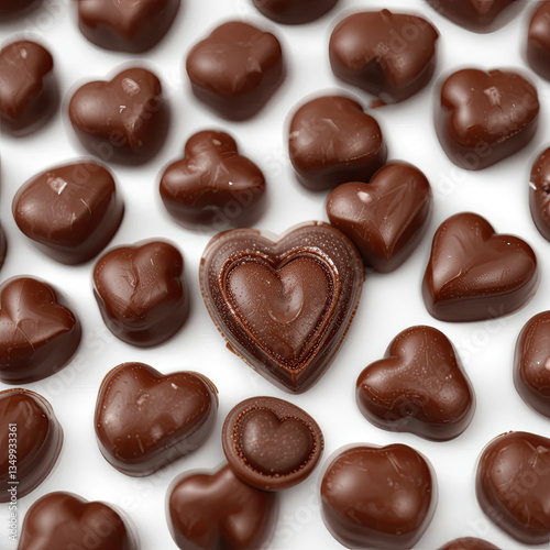 heart shaped chocolate candies