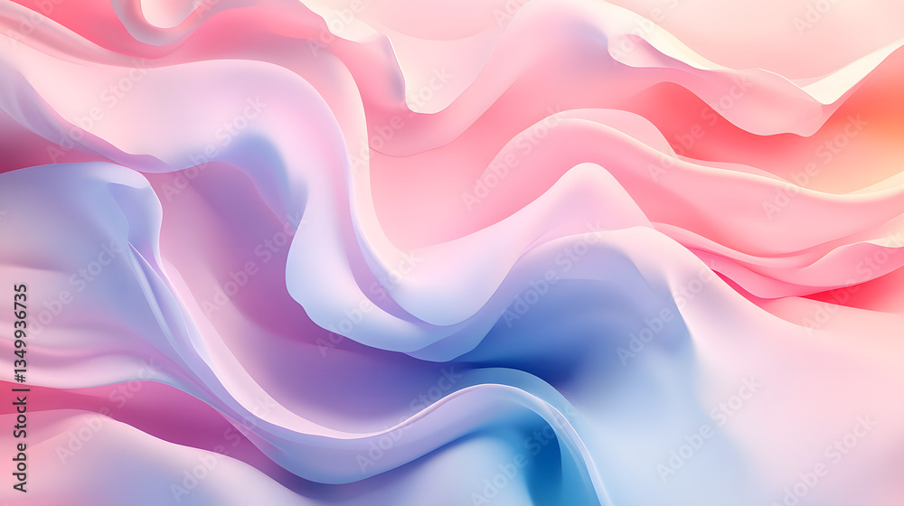 Fototapeta premium Fluid Fabric Art: This image showcases a vibrant and dynamic abstract composition with flowing fabric, the artful play of colors and textures.
