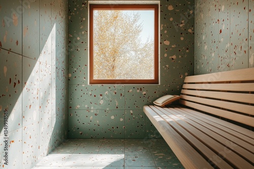 Wooden Bench and Window