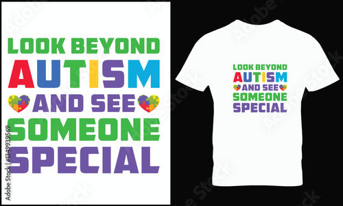 Autism t shirt design vector
