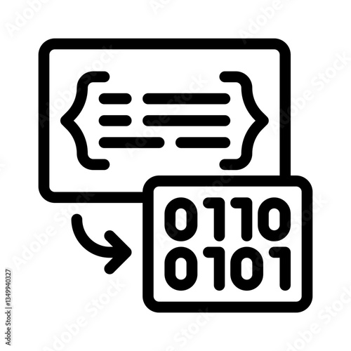 compiling line icon