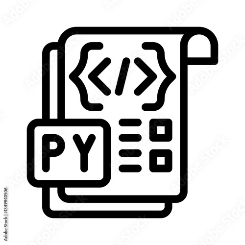Python line icon