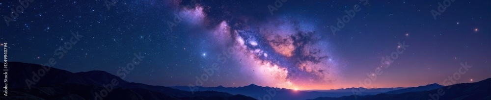 Fototapeta premium Milky Way galaxy with stars and planets in the night sky , space, stars