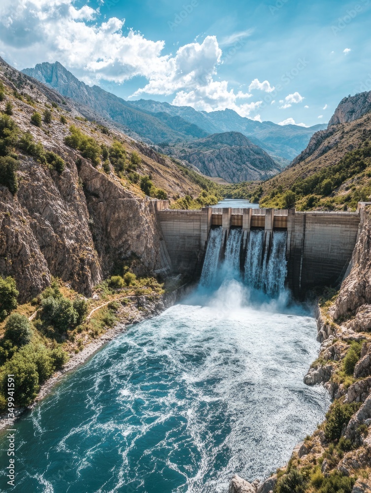 Dam with Waterfall Dam with Waterfall