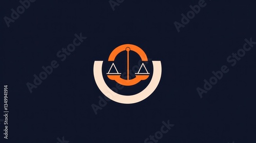 Justice scales logo design, modern, minimalist, abstract, graphic design, legal, emblem,  for use in web and print