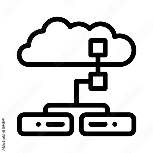 cloud platform line icon