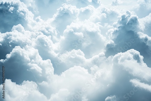 A vast expanse of cumulus clouds