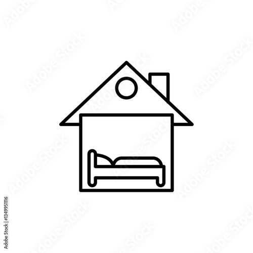 Accommodation icon vector graphics