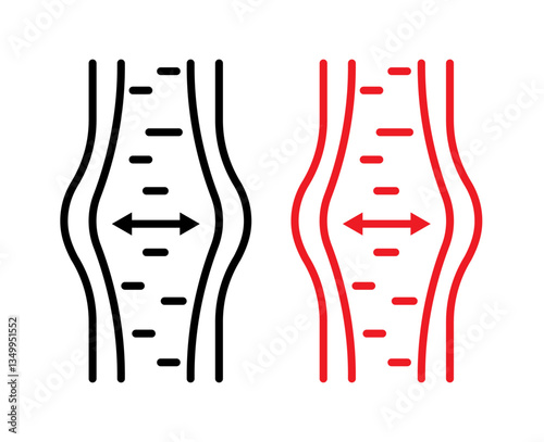 Blood clot pressure icon vector graphics