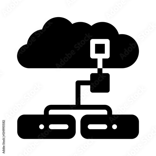 cloud platform glyph icon